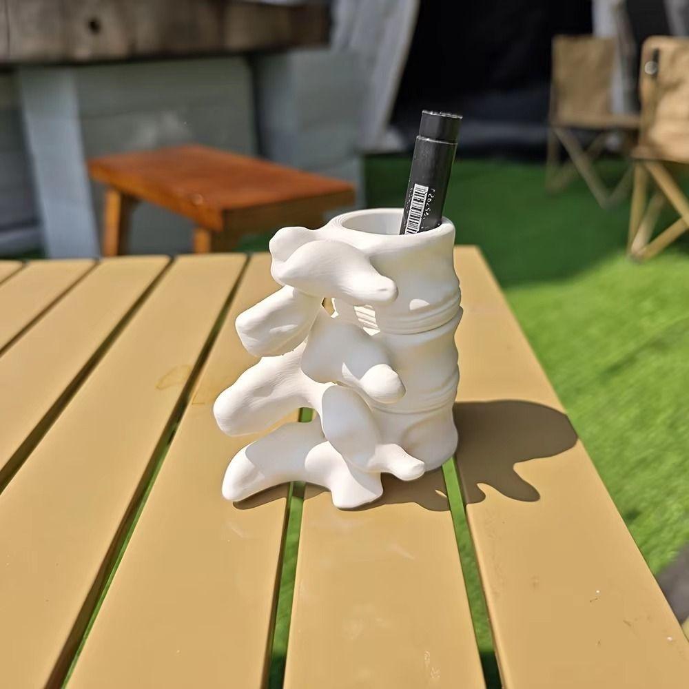 Funny Spine Vertebrae Pen Holder 3D Printed Simulation Spine Brush Holder Spine 3D Vase  Doctors