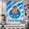 Custom Tapestry Wall Hanging, FC Porto Personalized Name Text Home Wall Decor