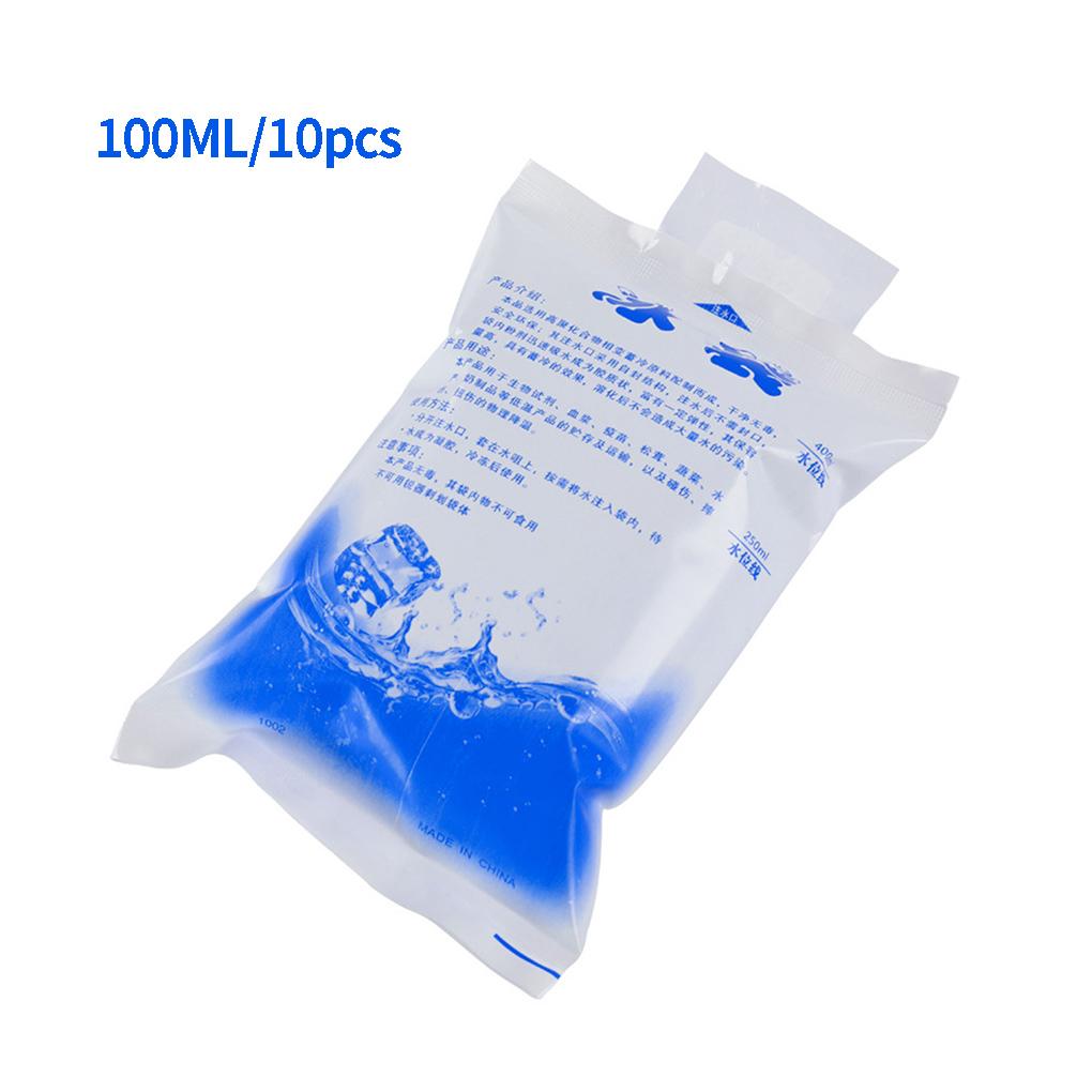 10PCS Reusable Ice Bag Water Icing Cooler Bag Pain Cold Compress Drinks Refrigerate Food Keep Fresh Gel Dry Ice Pack