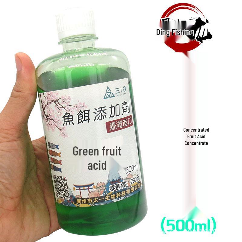 Alu Green Summer Carp Attractant: Fruit Acid Fishing Bait Flavoring for Crucian Carp and Wild Fishing