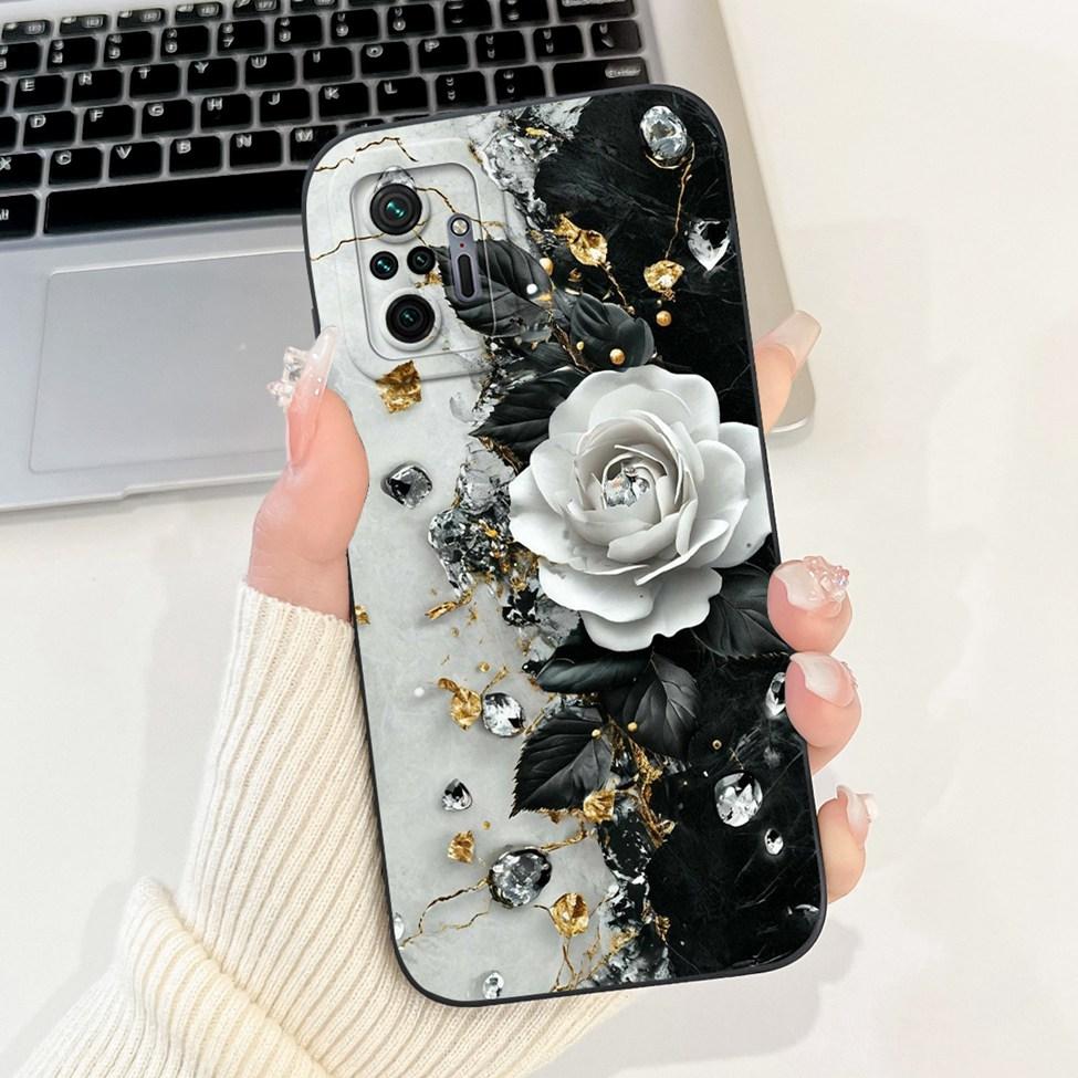 For Redmi Note 10 Pro 4G Case Cover Silicone Cute Cat Fashion Butterfly Flowers Love Funny Painted Phone Case M2101K6G M2101K6R