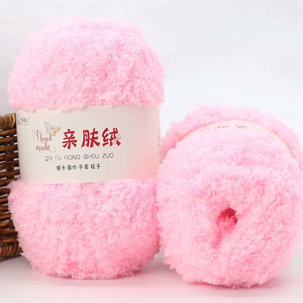 Yarn Crochet Hand Knitting Thick Line Fluffy Wool Yarn Towel Threads Scarf Sweater Coral Velvet