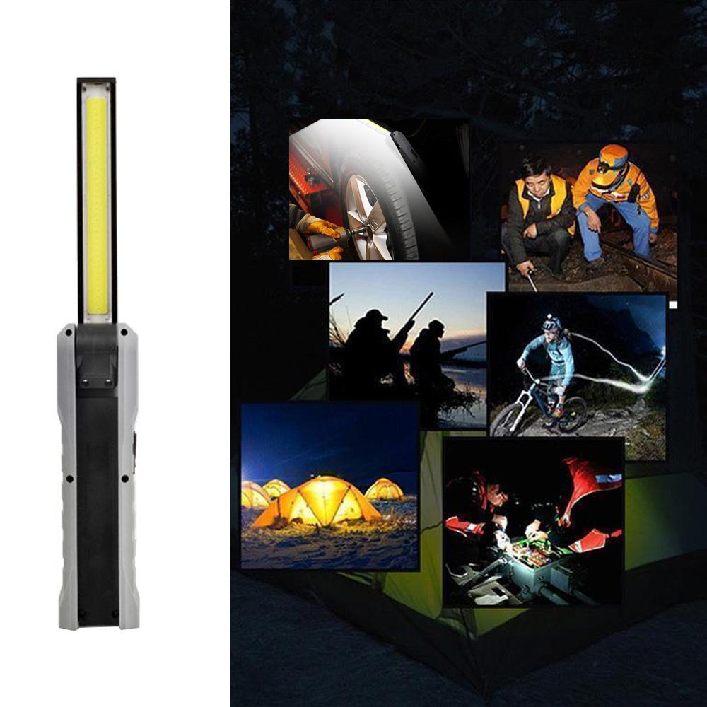 Портативный складной USB рабочий фонарь 4 режима COB фонарик перезаряжаемый магнитный светодиодный фонарик гибкий для