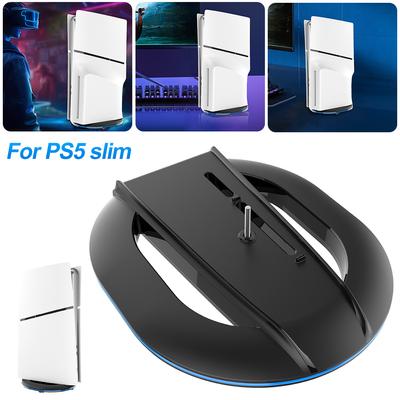 Вертикальная подставка для консоли PS5 Slim (дисковая и цифровая версии), противоскользящий держатель для охлаждения игровой консоли Playstation 5 Slim.