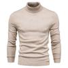 Men's High Collar Casual Knitted Pullover Sweater for Autumn and Winter