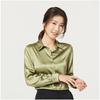 Satin Mulberry Silk Heavy Silk Shirt Women's Shirt Long-sleeved Blouse Commuter Solid Color Professional Wear