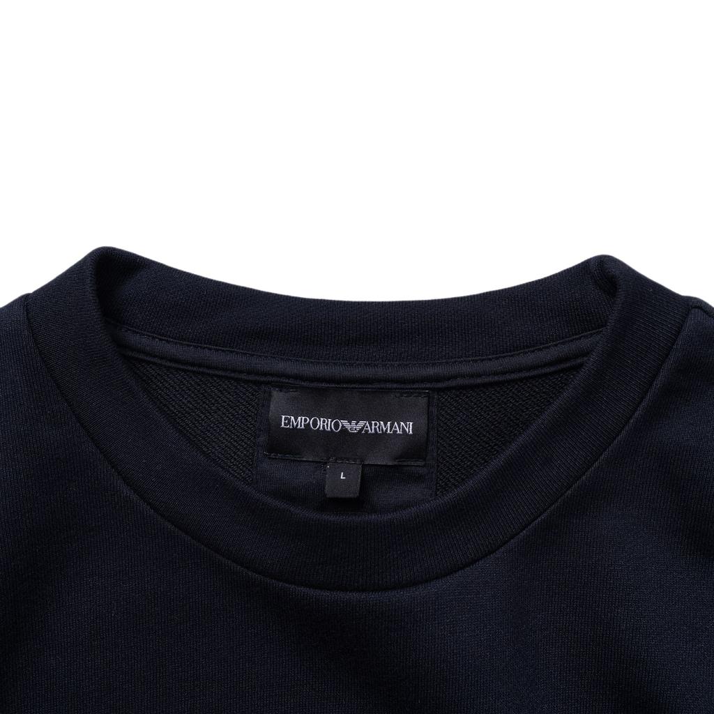 Emporio Armani Свитшот с принтом логотипа Мужские свитшоты Темно-синий 8N1MR6-1JRIZ-F904