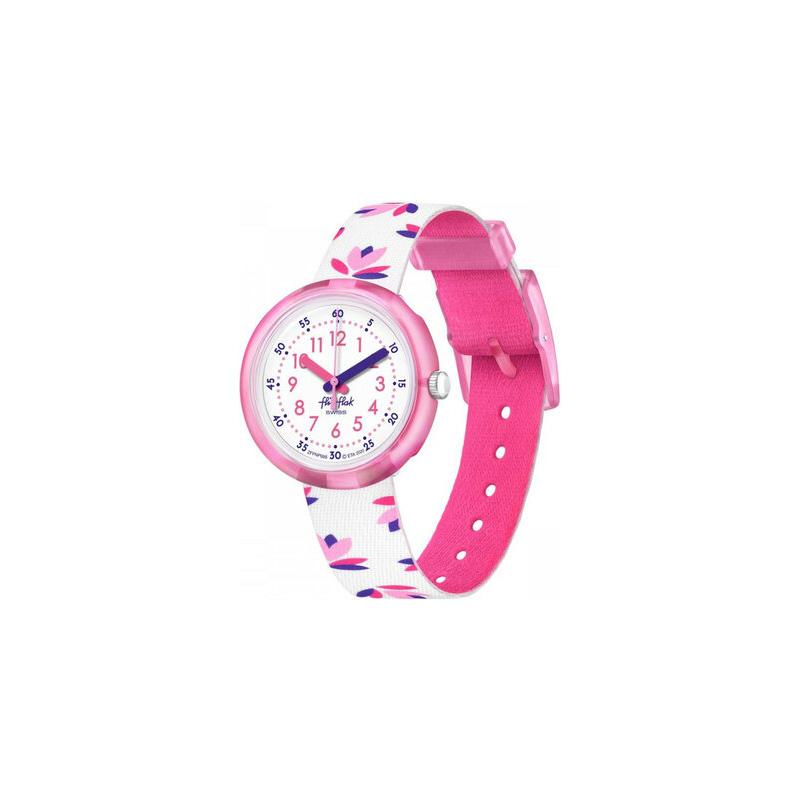 Swatch Flik Flak серия Feifei кварцевый механизм 30 метров водонепроницаемые детские швейцарские часы 31,85*35 мм белый циферблат пластиковый корпус тканевый ремешок ZFPNP095
