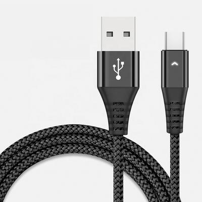 Нейлоновый Кабель для Передачи Данных 3A Быстрая Зарядка USB Кабель Usb c Кабель Кабель для Данных с Дышащей Лампой