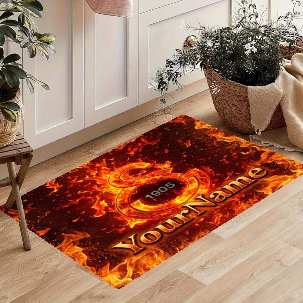 Galatasaray1 Customize Your Name Kitchen Floor Mat Nonslip Carpet Doormat Suitable For Living Room Kitchen And Bathroom Home Decor