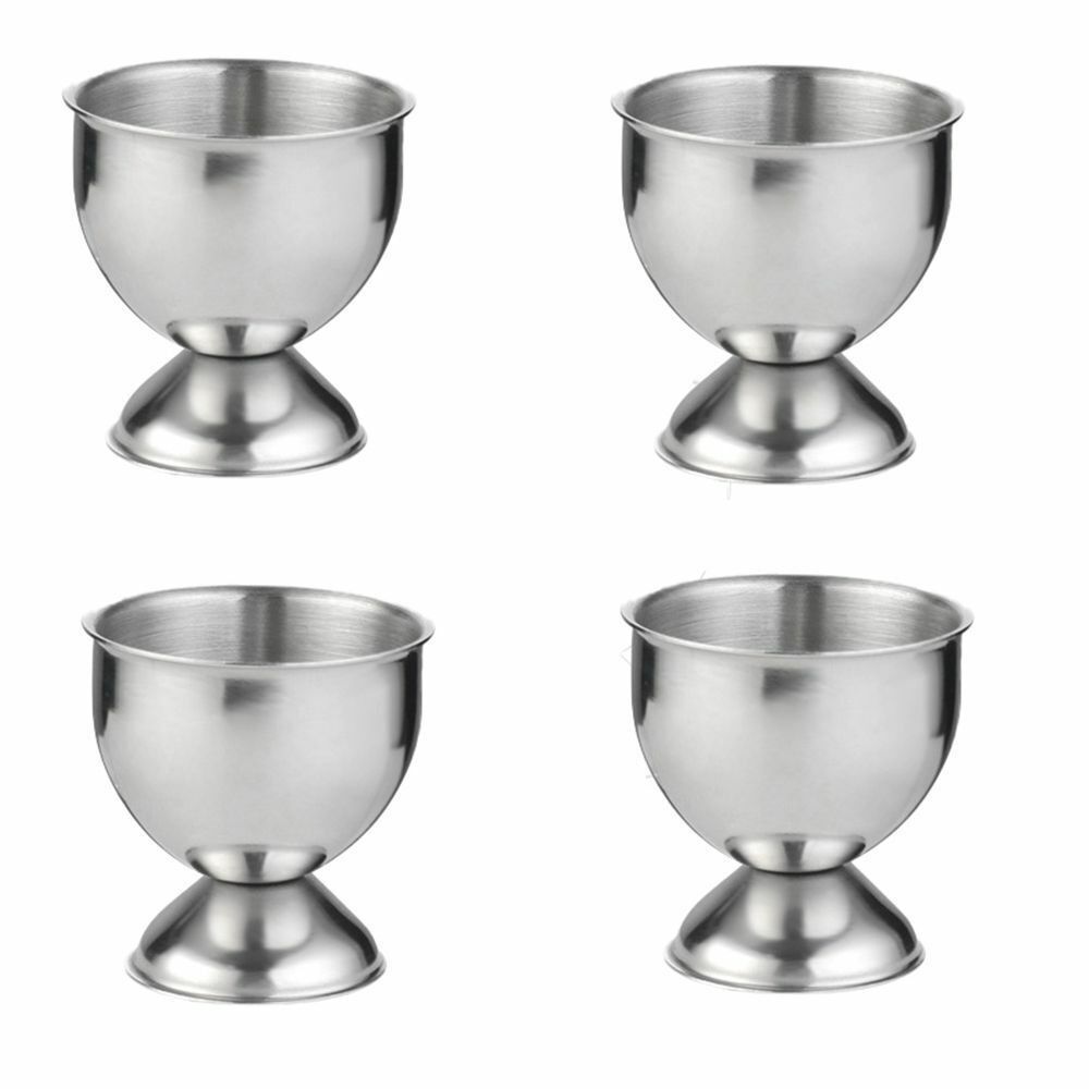 4Pcs Multipurpose Stainless Steel Boiled Egg Cups Portable Convenient Stand Rack Eggs Poach Eggs Holder Kitchen Tools