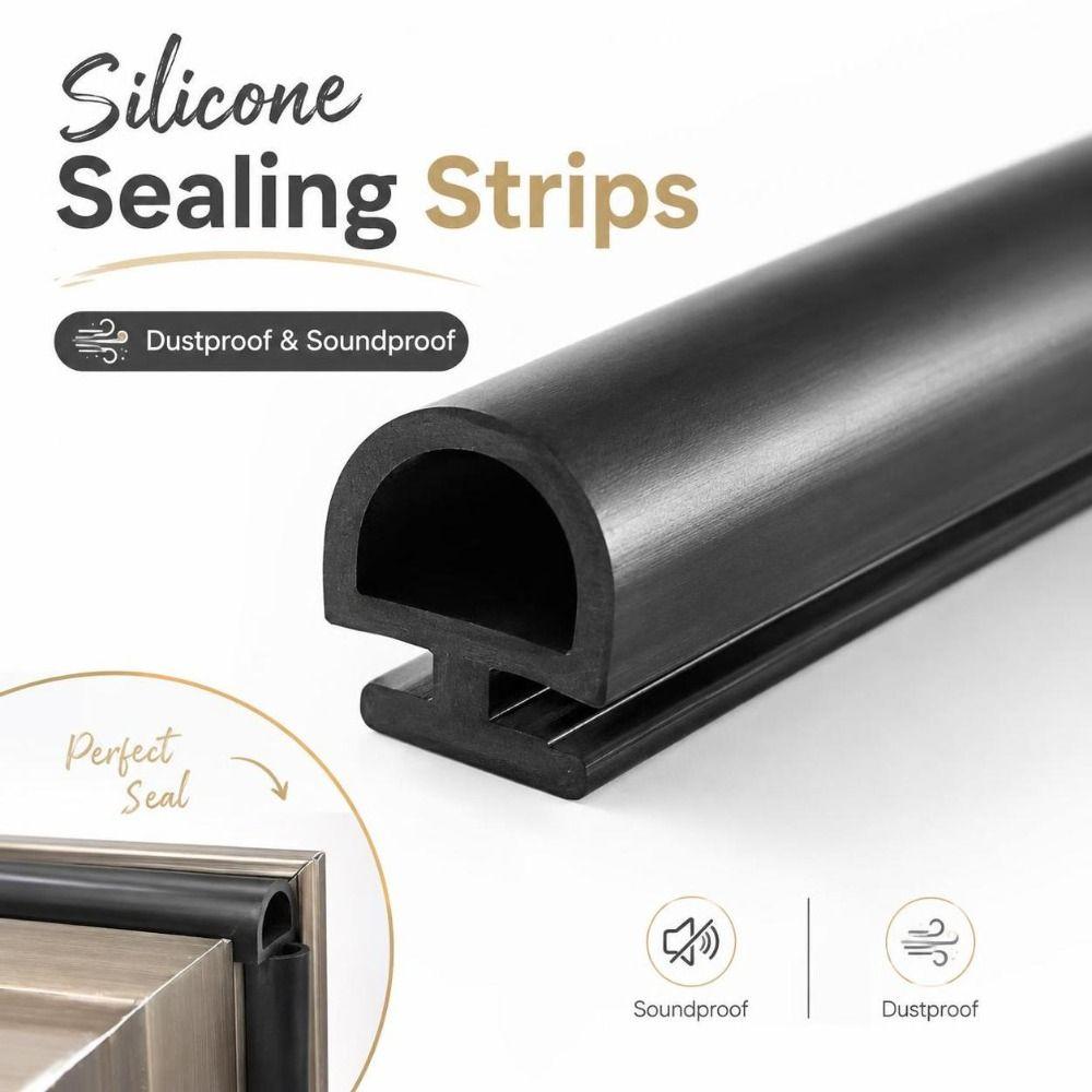 Waterproof Silicone Sealing Strips 10M Door Window Seals Versatile Weatherstrip Gaskets Home Use