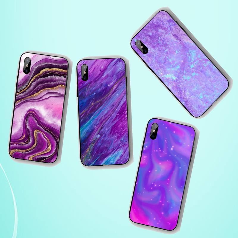 Фиолетовый чехол для телефона iPhone 11 12 13 Pro Max 5s 6s 7 8 Plus X Xr Xs Max Se 2020 13 Mini чехол