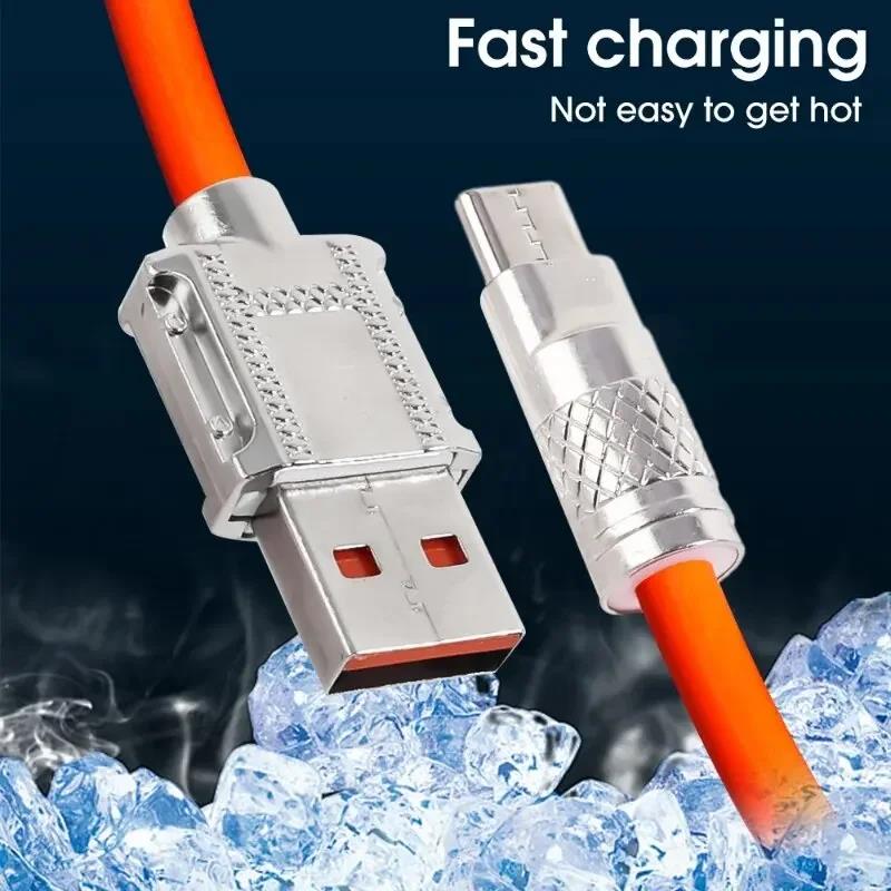 Кабель USB для зарядки 120 Вт 6 А Super Fast Charge PD Type C Жидкий силикон 1 метр Кабель USB Кабель для зарядки USB на USB C для Samsung Xiaomi Huawei