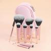 10pcs Professional Mini Makeup Brush Set For Foundation Contour Eyeshadow Eyebrow Premium Cosmetic Makeup Tool Kit