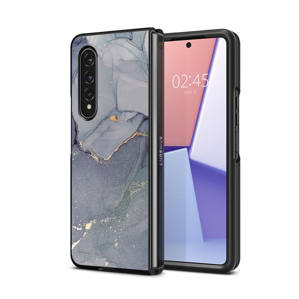 Для Samsung Galaxy ZFold4 Z Fold4 Z Fold5 5G Z Fold3 Жесткие ударопрочные чехлы из поликарбоната Cover Гранитный Мраморный Задник