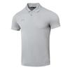 Solid Color Breathable Straight Cut Short Sleeve Polo Shirt Men Polo Shirts Gray 23500507-011