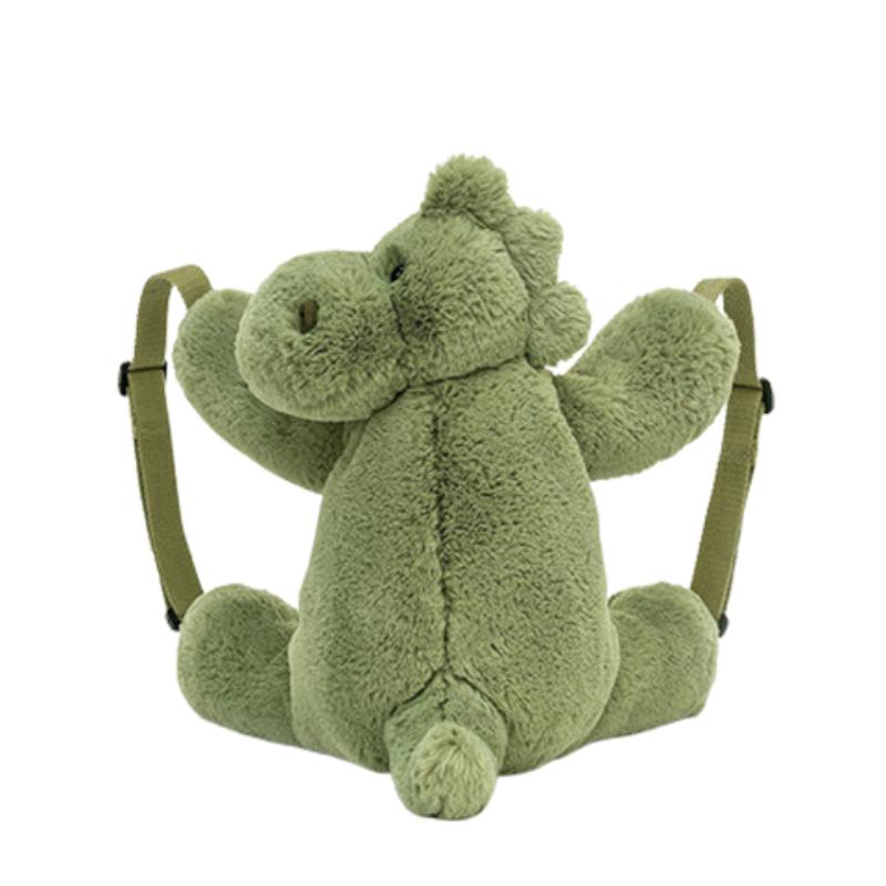 Jellycat Серия Динозавры Животное Хагди Рюкзак Спутник Кукла Плюшевая Кукла Высота 28 см