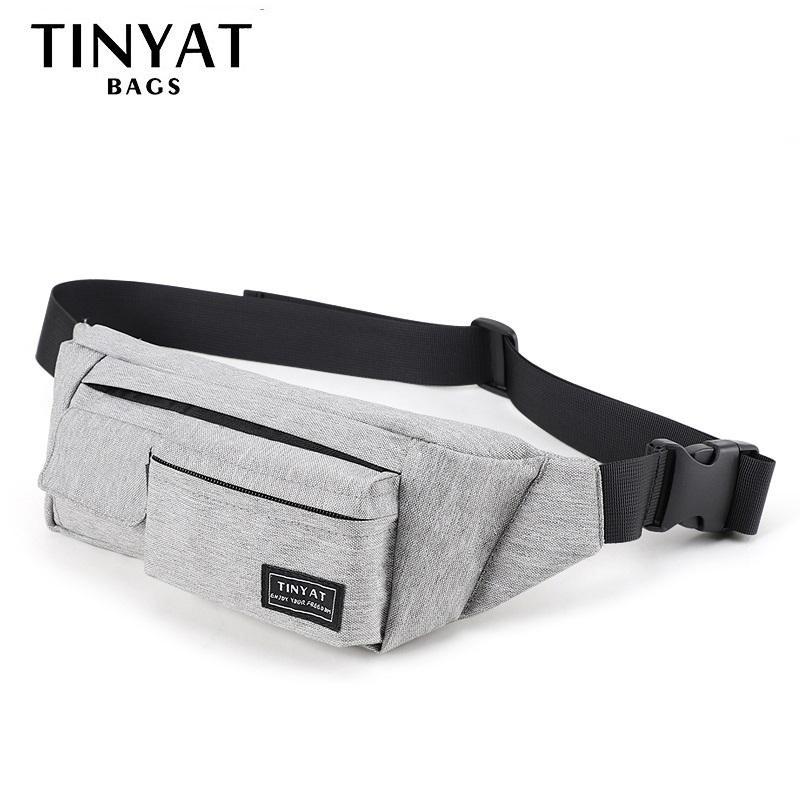 TINYAT Мужская и женская поясная сумка, сумка для мужчин, пояс для телефона, легкая поясная сумка с 4 карманами, дорожная повседневная поясная сумка