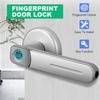USB Fingerprint Door Lock Handle Rechargeable Anti Theft Smart Biometric Keyless Security Entry Electronic Lock with 2 Keys 145 X 65mm