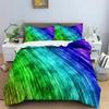 Top Abstract Geometric Duvet Cover Microfiber Queen Bedding Set Boys Kids Room Rainbow Plaid Print Quilt Cover With Pillowcase