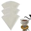 RuiChy Coffee Set of Pure Linen Cone Paper Washable and Easy To for and Cafe Use Filters, 3, Filters, Reusable, Clean, Home, Office,