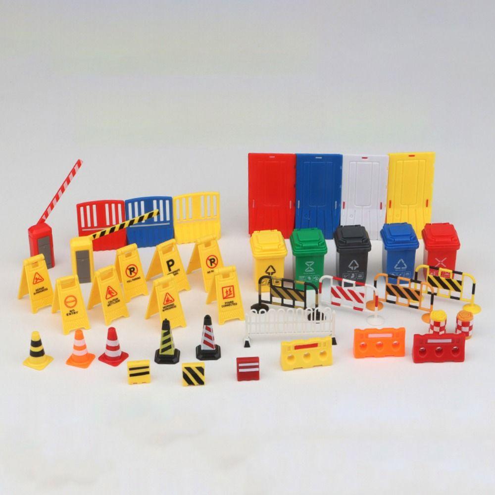 Parking Crossbar Kids Cognition Road Signs Street Scene Model Road Block Fences Mini Traffic Cones