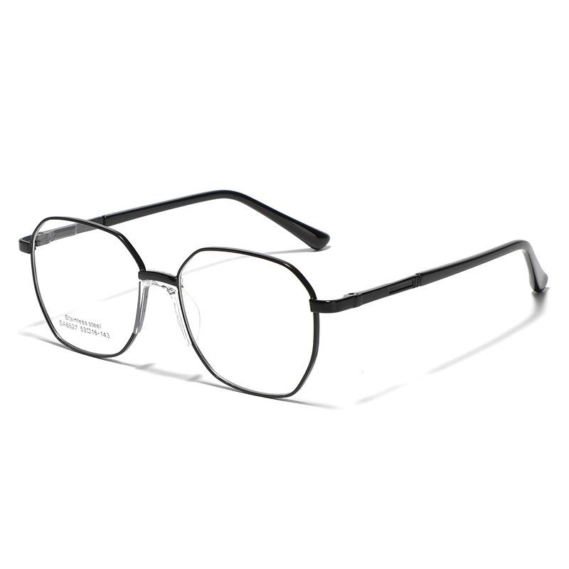 Очки Многоугольные Седловидные Носоупоры Могут Использоваться Как Оправа для Миопии Плоское Зеркало Женские Металлические Квадратные Обычные Зеркала