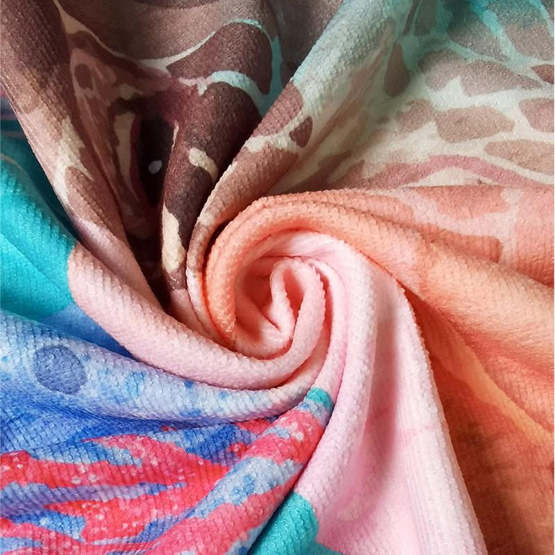 Custom Printed Microfiber Beach Towel Quick Dry Sports Swimming Pool Outdoor Travel Yoga Gym Sun Protection Double Sided Plush Bath