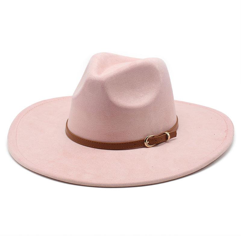 Замшевый цилиндр для мужчин и женщин, большая шляпа с карнизом, плоская кромка, джазовая шляпа