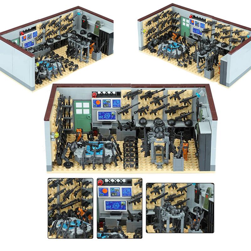 Высококачественный Moc Армейский стиль Высококачественное Оружие Высококачественное Оружейное хранилище Высококачественные Аксессуары Высококачественное Строительство Высококачественные Блоки Городская местность