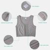 1Pc Breast Front Buckle Polyester Solid Color Lesbian Tomboy Strengthen Flat Chest Binder Short Vest Underwear Trans