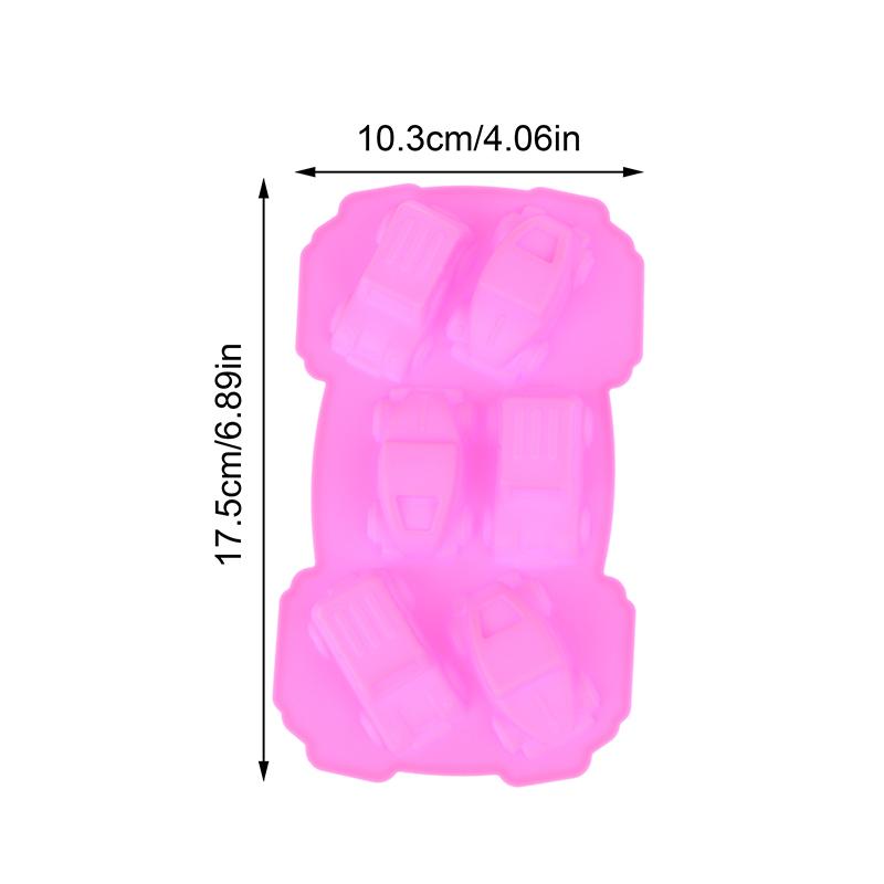 1Pc Cartoon Car Shape Silicone Mold Diy Chocolate Muffin Ice Baking Pan Soap Pastry Bakeware Cake Decoration Baking Mold