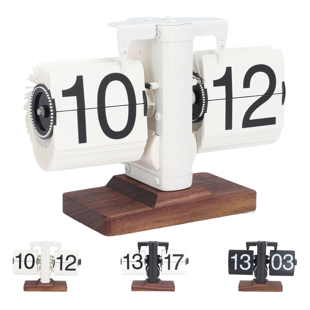 Ретро-часы с откидной крышкой, стильный минималистский стиль, небольшой баланс, 24 часа, автоматический перелистыватель страниц, механический