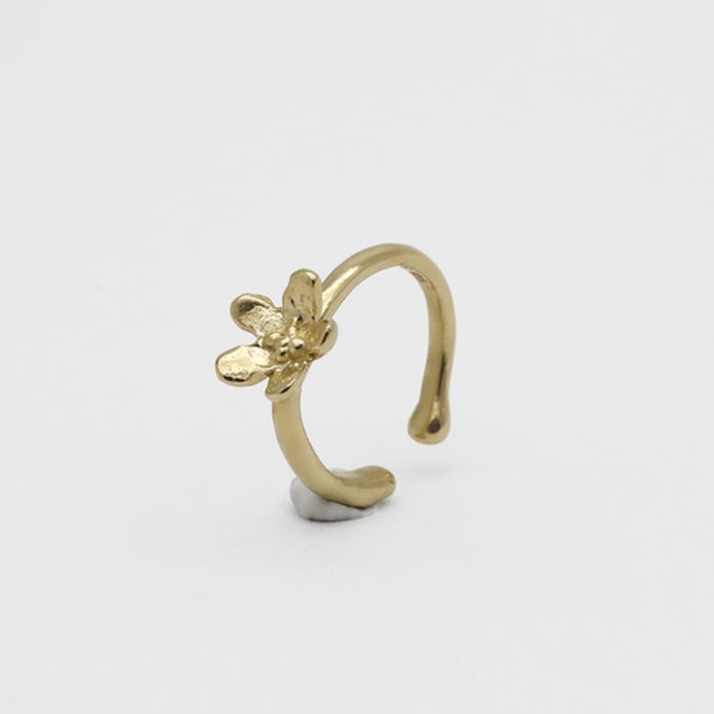 BOLDIERE Flower hoop earcuff_ E19[Gold]