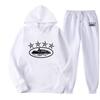 Unisex Oversized Hooded Sweatshirt Set Casual Streetwear Tracksuit Loose Fit Cotton Blend