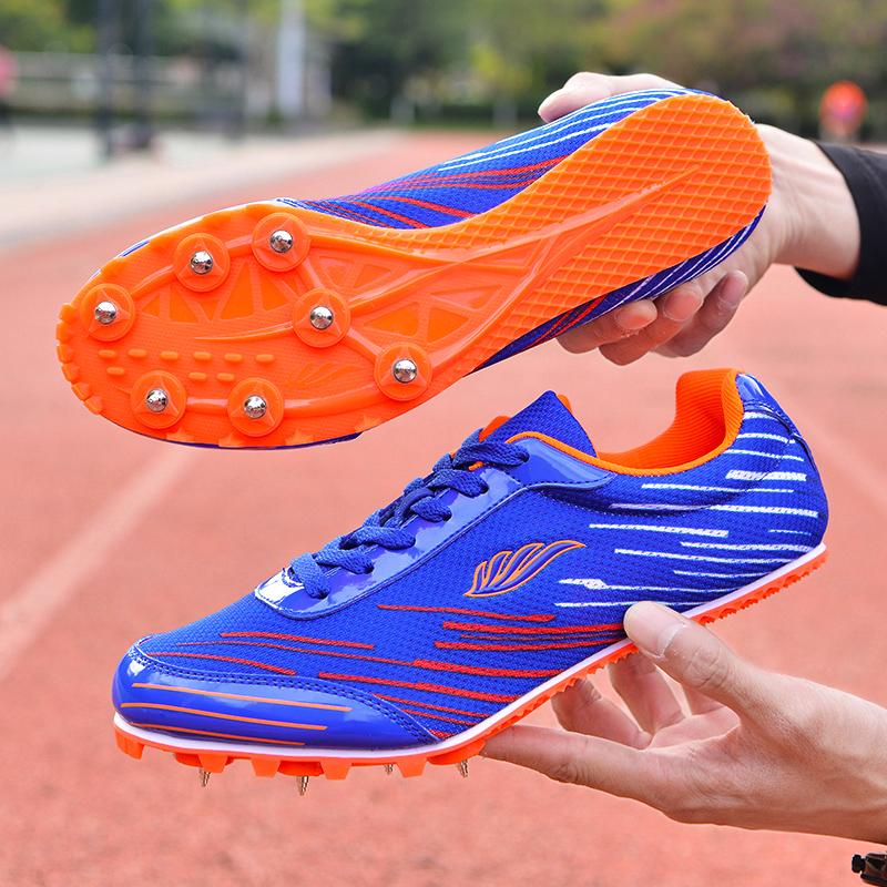 Горячие продажи Мужские и женские кроссовки для легкой атлетики с низким вырезом на шнуровке дышащие кроссовки молодежная мода ультра легкие профессиональные шипованные туфли