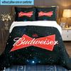 Budweiser Galaxy Bow Tie 3PCS Bedding set,Ideal for 1pc Duvet Cover And 2pcs Pillowcases Perfect for Fan gift,Ideal for Bedroom, Dormitory