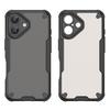 WANLONFENG MFFJ Series For iPhone 16 Case Anti Drop TPU Phone Back Cover with Screen Film - Black