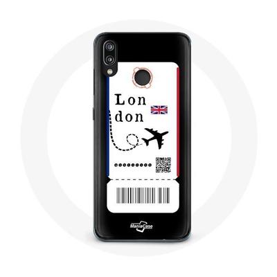 Coque Pour Huawei P20 Lite - Billet D'avion London - Souple - Noir - Protection