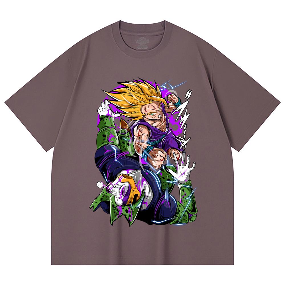 230 г/м² 100% хлопок Dragon Ball V30 Гохан Селл Принт Унисекс Тяжелая Хлопковая Футболка