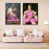Bubble Gum Lady Art Print Poster Stay Weird Quote Prints Vintage Portrait Dark Decor Canvas Painting Wall Art Gallery Decor