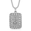 Europe, America, New Hip-hop Jewelry, Gold-plated Prayer Bergamot Pendant Necklace Full of Diamonds