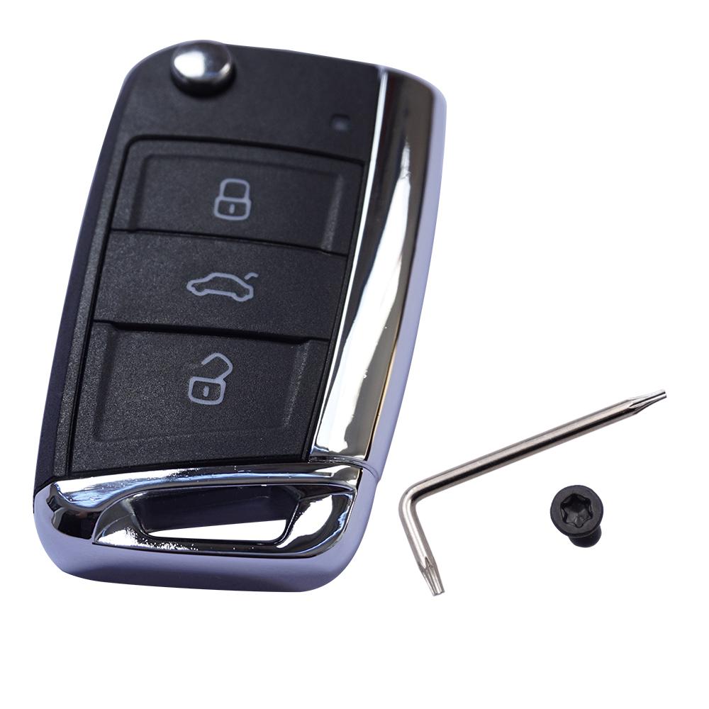 Пластиковый корпус для выкидного ключа Cocolockey для VW Golf 7 Mk7, Skoda Octavia A7, Seat, сменная заготовка (незаточенная) Hu66