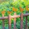 1/4/5Pcs Rusty Bird Silhouette Garden Weather-proof Backyard Outdoor Courtyard Yard Decoration Lawn Metal Chick