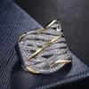 Huitan Unique Shape Women Ring Bridal Wedding Ceremony Rings High Quality Special-interest Versatile Accessories Trendy Rings