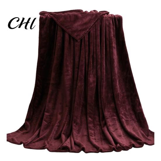 Blankets Accessories Coral Fleece Plush Solid Color Plain Universal Thick for Sofa Couch