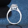 Fashionable Women's Moissanite Ring Geometric Design Adjustable Opening