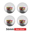 3D 4pcs 56mm 60mm 65mm Car Wheel Center Hub Cap Stickers Decal For Cadillac CTS DTS STS XTS ATS BLS SLS Deville CT5 CT6 XT5 XT6