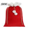 Durable Velvet Pouches for Snacks Christmas Santa Gift Bag, 19 x 26 Inch Large Drawstring Portable Storage Bags Daily Use Claus Reusable Presents Sack
